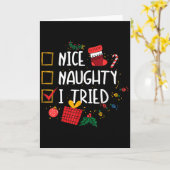 お行儀が良いか悪いか試した サンタの悪い子リスト 面白い カード (黄色い花)