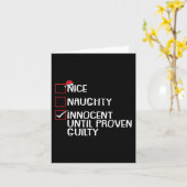 お行儀が良い お行儀が悪い 無実の罪 証明されるまで無罪のクリスマス カード (黄色い花)