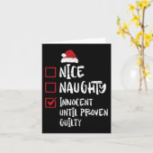 お行儀が良い お行儀が悪い 無実 証明されるまで無罪のクリスマス カード (黄色い花)