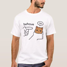 お行儀よく / 橙ねこ メモTシャツ | 面白い服