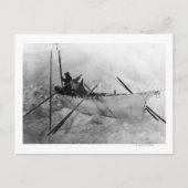 お見えという皮付き船のエスキモー ポストカード (正面)