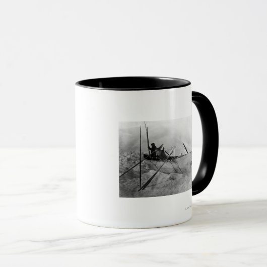 お見えという皮付き船のエスキモー マグカップ (正面右)