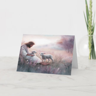 お見舞いカード主イエスと子羊 カード