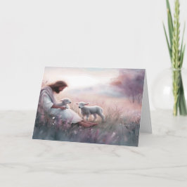 お見舞いカード主イエスと子羊 カード