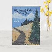 お見舞いカード山道 カード (黄色い花)