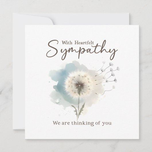 お見舞いカード水彩Dandelion (正面)