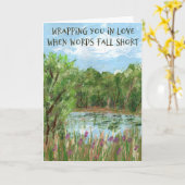 お見舞いカード池 カード (黄色い花)