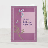 お見舞いカード花付きムラベンダーの紛失 カード (正面)