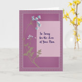 お見舞いカード花付きムラベンダーの紛失 カード (黄色い花)