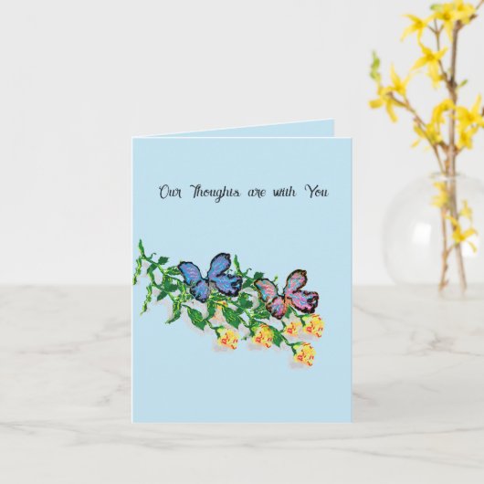 お見舞いカード:イエローローズ カード (黄色い花)