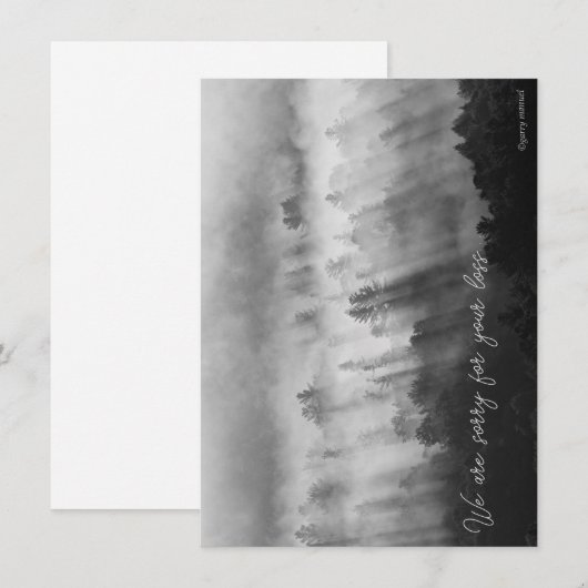 お見舞いカード – 朝の霧 (正面/裏面)