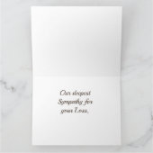 お見舞いカード、赤（鳥）ショウジョウコウカンチョウ、思いやりあるカード、 カード (内部)