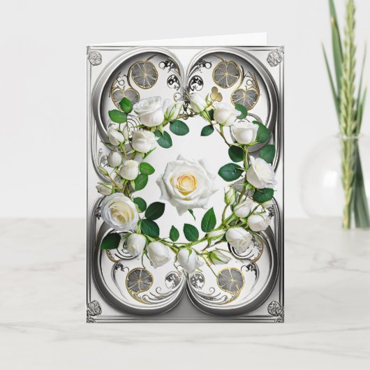 お見舞いカード、5" x 7"折り畳みグリーティングカード カード (正面)