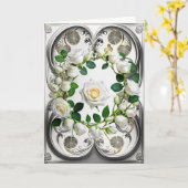 お見舞いカード、5" x 7"折り畳みグリーティングカード カード (黄色い花)