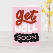 お見舞いモダンカラフルタイポグラフィ カード (黄色い花)