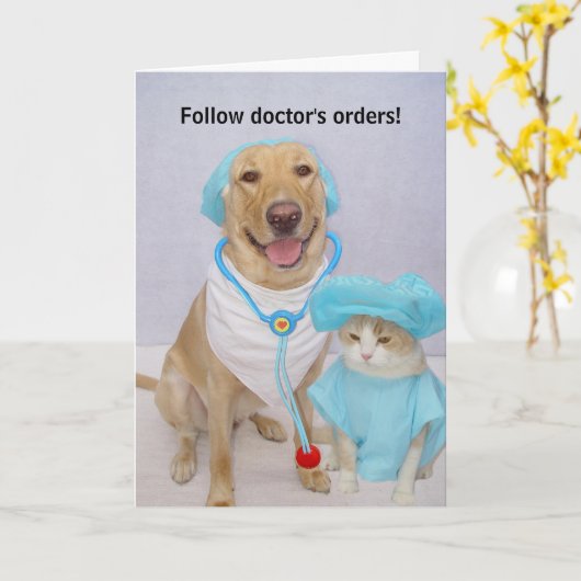 お見舞い! カード (黄色い花)