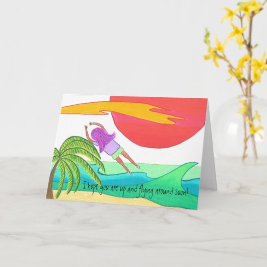 お見舞い カード (黄色い花)