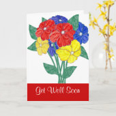 『お見舞い』 カード (黄色い花)