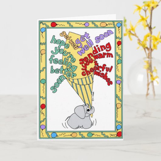 お見舞い カード (黄色い花)