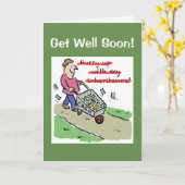 お見舞い – ダークユーモア カード (黄色い花)