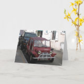 お見舞い – ヴィンテージ緊急車 カード (黄色い花)