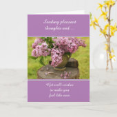 お見舞い 折りたたみグリーティングカード カード (黄色い花)