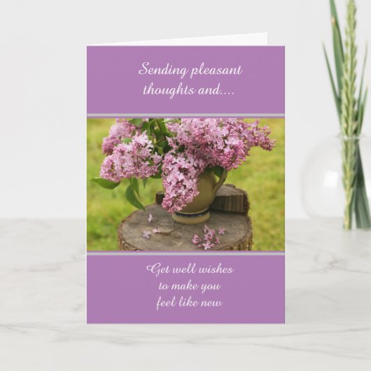 お見舞い 折りたたみ グリーティング カード (正面)