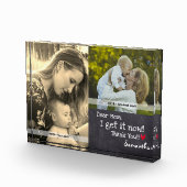 「お親愛母さん、分かりました感謝していよ」-パーソナライズされた フォトブロック (右)