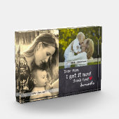 「お親愛母さん、分かりました感謝していよ」-パーソナライズされた フォトブロック (左)