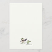 お詫びのグリーティングカード 招待状 (裏面)