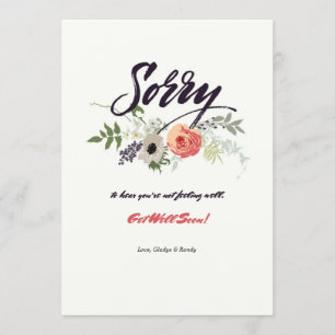 お詫びのグリーティングカード 招待状