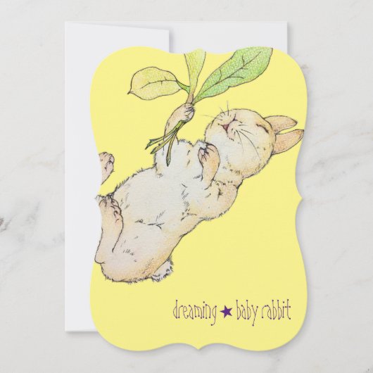 お話しカード　dreaming☆baby rabbit  案内状 (正面)