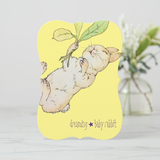 お話しカード　dreaming☆baby rabbit  案内状 (スタンド正面)