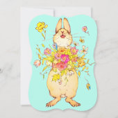 お話しカード　thank you♡rabbit 案内状 (正面)