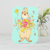 お話しカード　thank you♡rabbit 案内状 (スタンド正面)