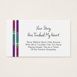 お話を聞いて同情の印がハートした