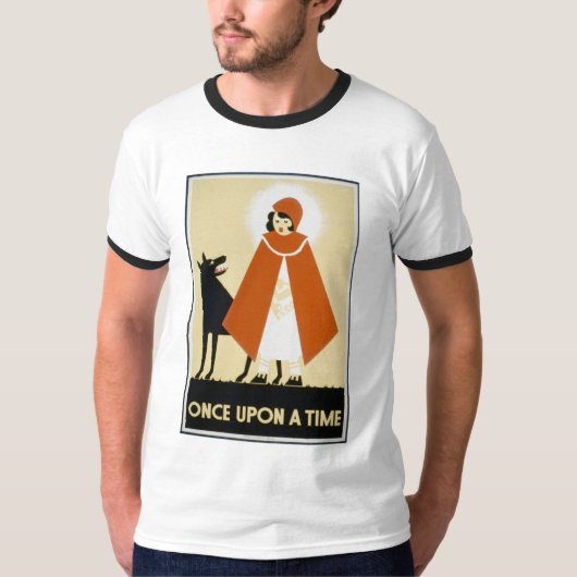 お話会-赤い乗馬フード Tシャツ (正面)