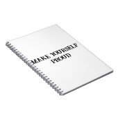 お誇りを持った前の女子やる気を起こさせる手帳 ノートブック (右側)