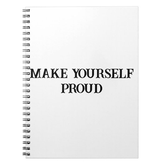 お誇りを持った前の女子やる気を起こさせる手帳 ノートブック (正面)