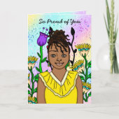 お誇りを持った前も | フォークアートガール カード (正面)