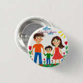 お誇りを持った子様のアートワーク絵を描の 缶バッジ (正面&裏面)