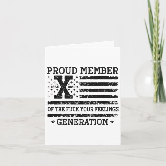 お誇りを持った客様の感覚のメンバーGen X Usa 4th Of カード (正面)