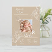 お誕生おめでとうございます 出生発表カード 招待状 (スタンド正面)