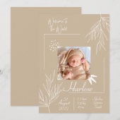 お誕生おめでとうございます 出生発表カード 招待状 (正面/裏面)