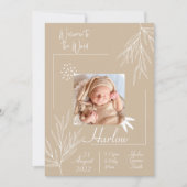 お誕生おめでとう 世界へようこそ 誕生カード 招待状 (正面)