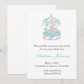 お誕生のお知らせ - くるまの飾り 案内状 (正面/裏面)