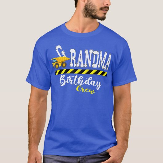 お誕生日おばあちゃん バースデー チーム 建設パーティ Tシャツ (正面)