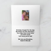 お誕生日おめでとうおばあちゃん匂う… カード (内部)