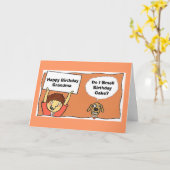 お誕生日おめでとうおばあちゃん匂う… カード (黄色い花)