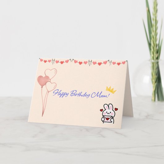 お誕生日おめでとうお母さん カード (正面)